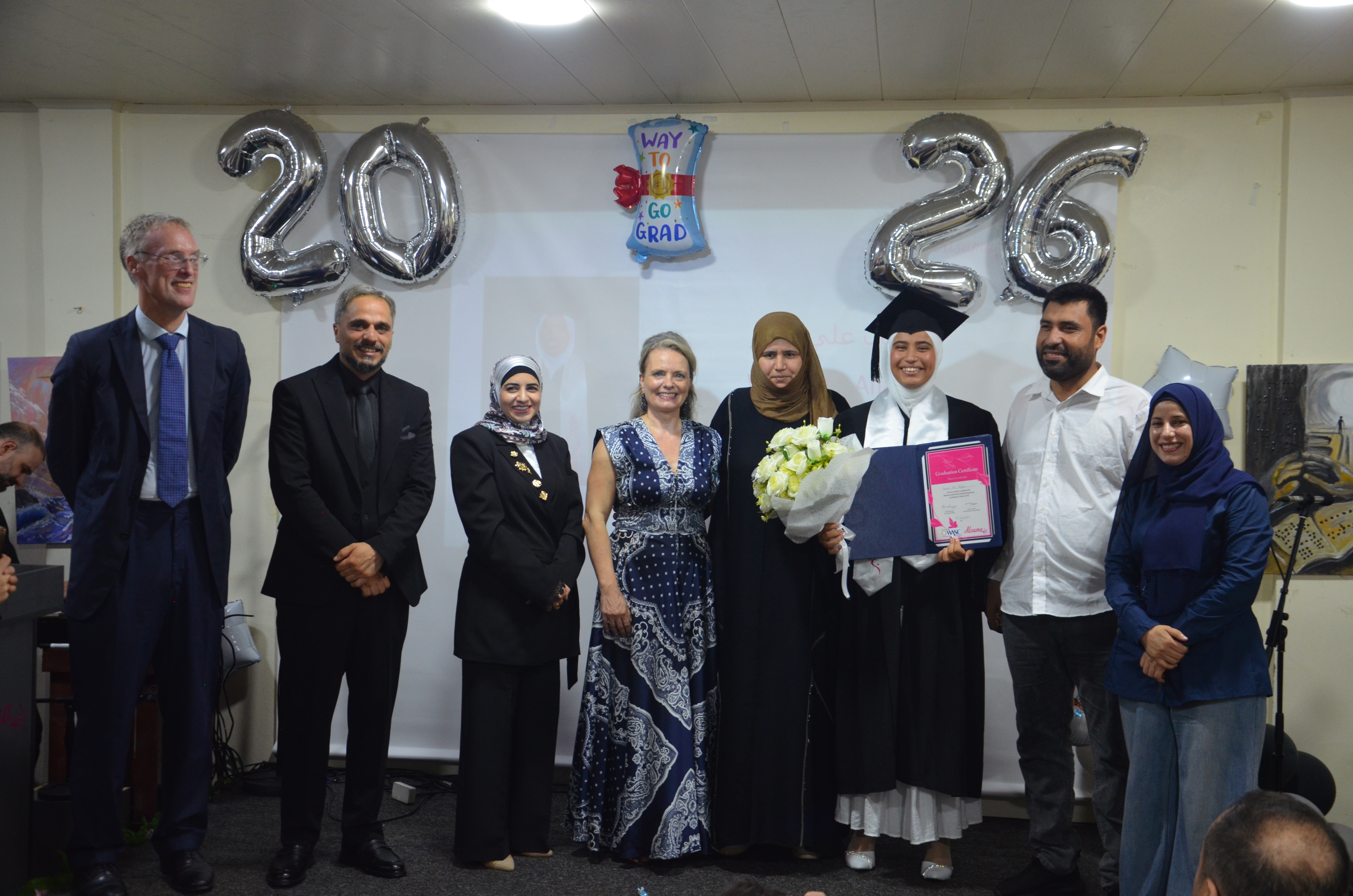 Alsama's Meike Ziervogel, centre, at the G12++ graduation celebrations